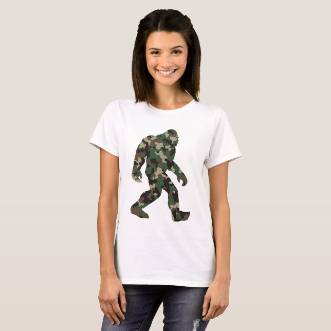Bigfoot Sasquatch Camo     T-Shirt (Front Full)