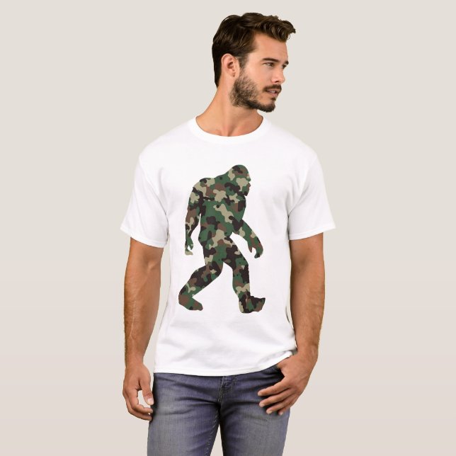 Bigfoot Sasquatch Camo T-Shirt (Front Full)
