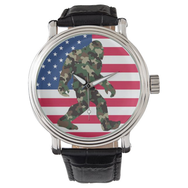 Bigfoot Sasquatch Camo      Watch (Front)