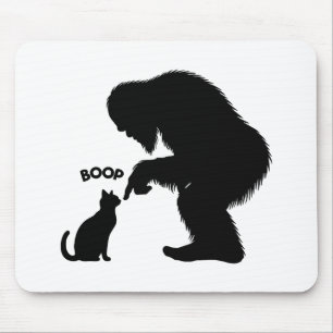 Bigfoot Sasquatch Cat Nose Boop Mouse Mat