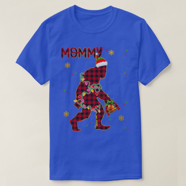 Bigfoot Sasquatch Christmas Mommy Family Matching T-Shirt (Design Front)