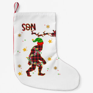 Bigfoot Sasquatch Christmas Son Family  Small Christmas Stocking