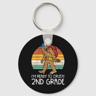 Bigfoot Sasquatch Crush 2nd Grade Second First Day Key Ring