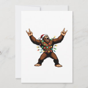 Bigfoot Sasquatch Devil Horns Christmas 2026 Rock Card