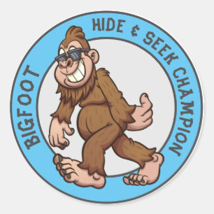 Bigfoot   Sasquatch (Editable) Classic Round Sticker