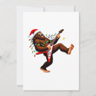 Bigfoot Sasquatch Electric Guitar Christmas 2026 Card