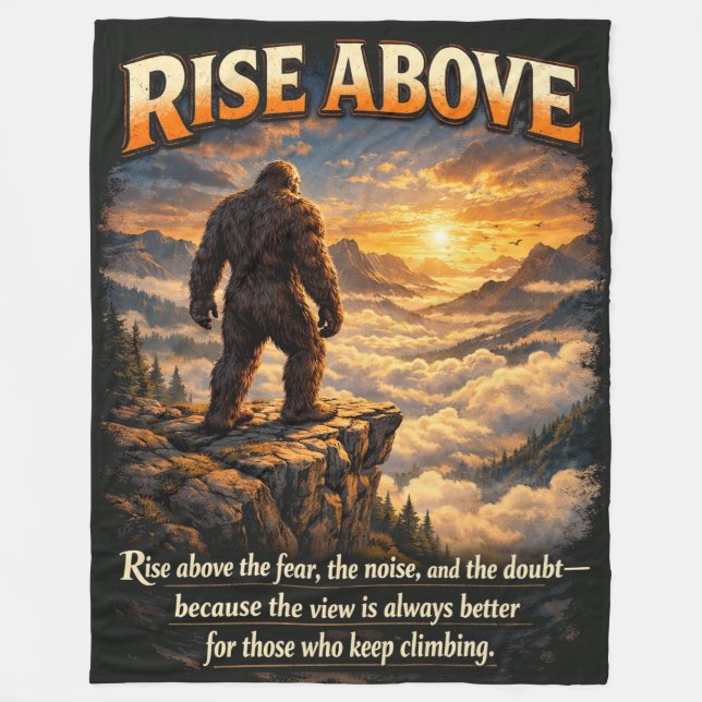 Bigfoot Sasquatch Fleece Blanket (Front)