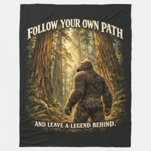 Bigfoot Sasquatch Fleece Blanket