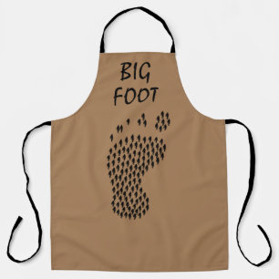 bigfoot,sasquatch,footprint,skunk+ape, apron