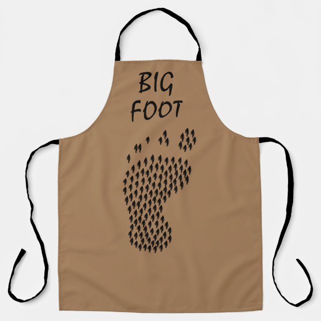 bigfoot,sasquatch,footprint,skunk+ape, apron (Front)