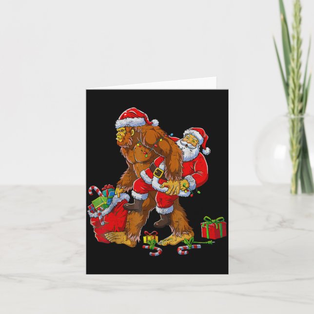 Bigfoot Sasquatch For Men Grandpa Boys Kids Christ Card (Front)