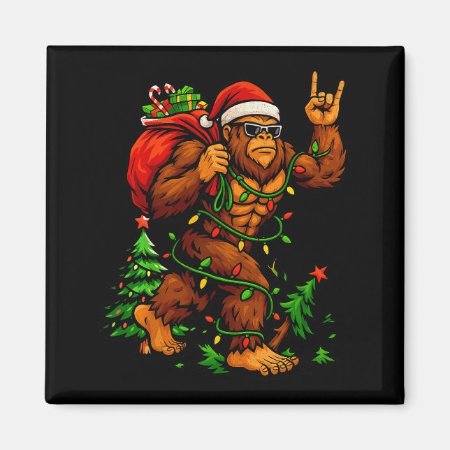 Bigfoot Sasquatch For Men Grandpa Boys Kids Christ Magnet (Front)