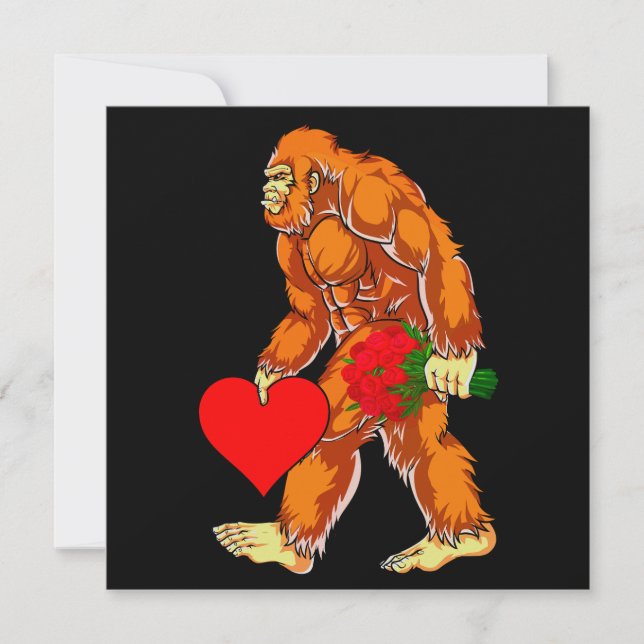 Bigfoot Sasquatch Funny Valentines Day Love (Front)