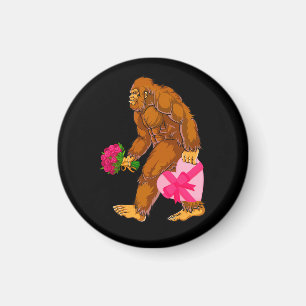 Bigfoot Sasquatch Funny Valentines Day Love Magnet