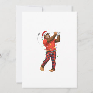 Bigfoot Sasquatch Golf Christmas 2026 Holiday Spor Invitation