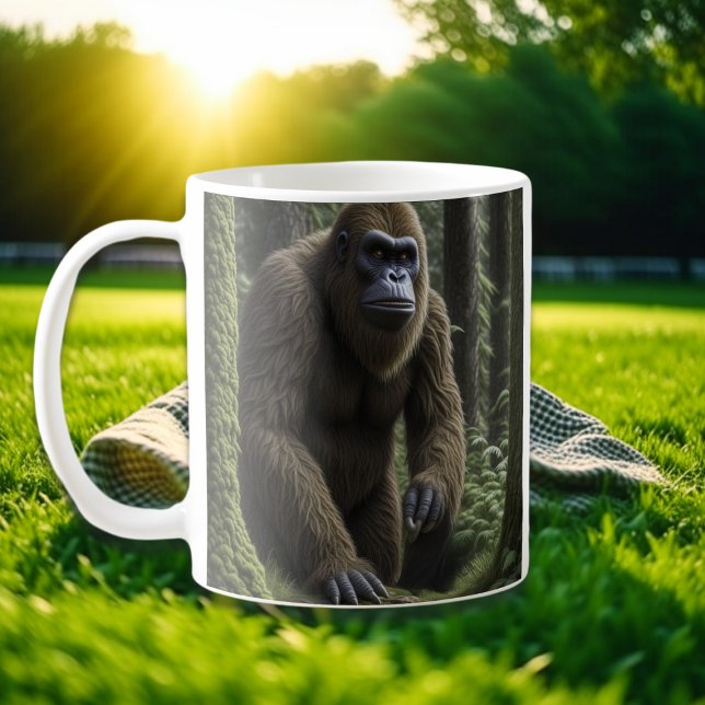 Bigfoot Sasquatch in the Woods Coffee Mug (Creator Uploaded)
