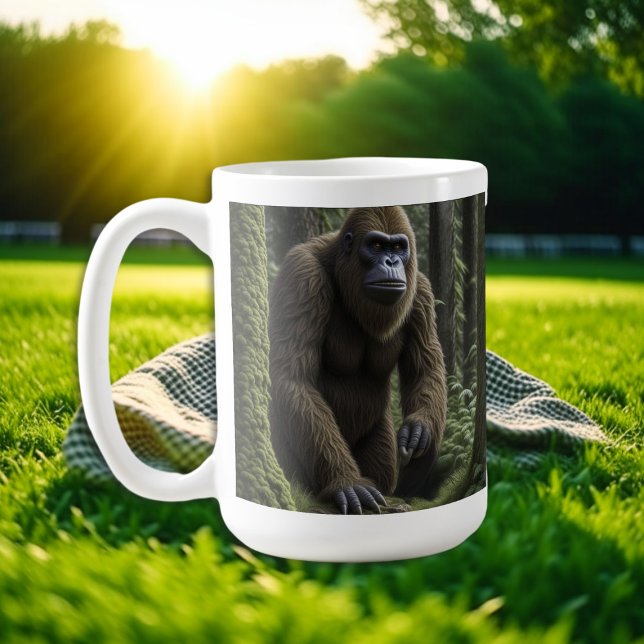 Bigfoot Sasquatch in the Woods Coffee Mug (Creator Uploaded)