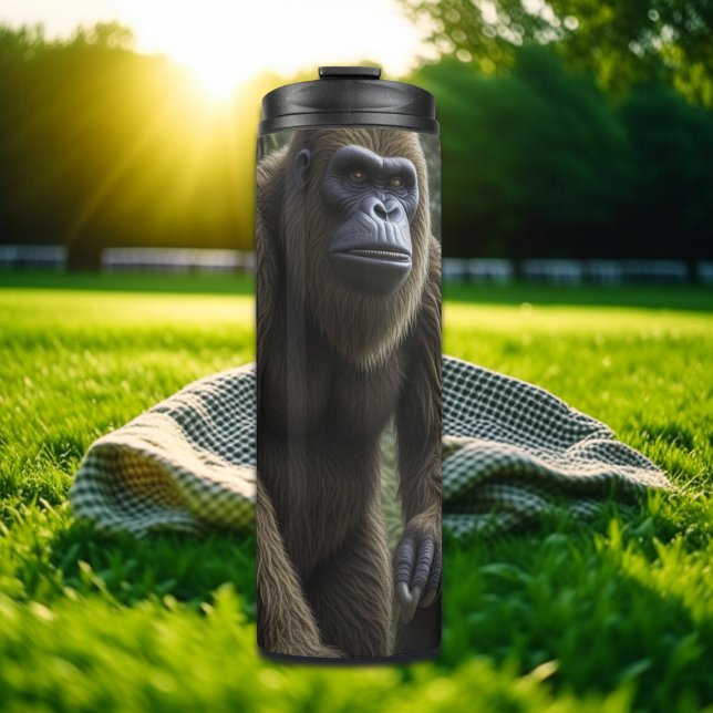 Bigfoot Sasquatch in the Woods Thermal Tumbler (Creator Uploaded)