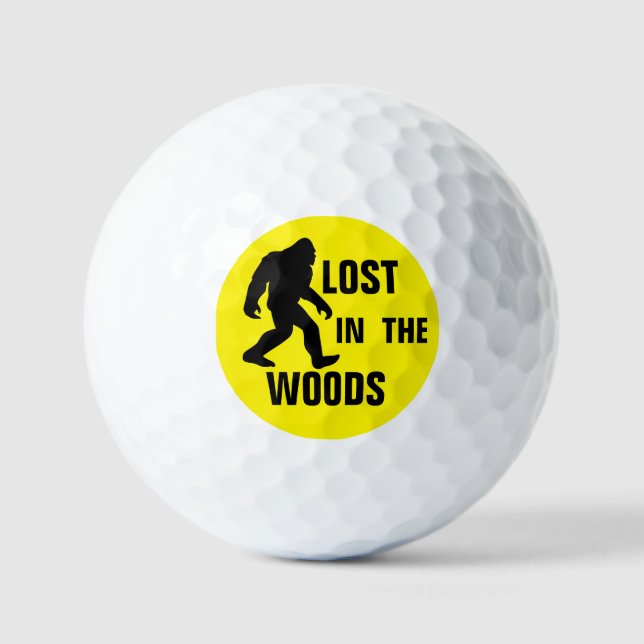 BIGFOOT / Sasquatch : LOST IN THE WOODS Golf Balls (Front)