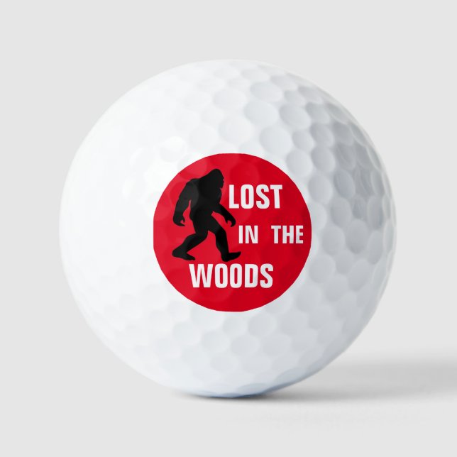 BIGFOOT / Sasquatch : LOST IN THE WOODS Golf Balls (Front)