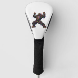 Bigfoot Sasquatch Merry Metal Christmas Rock Golf Head Cover