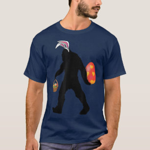 Bigfoot Sasquatch Monster Bunny Egg Happy Easter S T-Shirt