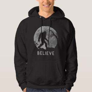 Bigfoot Sasquatch Moon Yeti Believe Hoodie