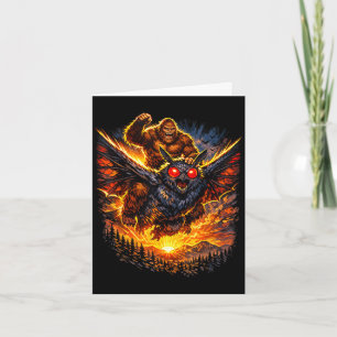 Bigfoot sasquatch mothman funny cryptid wilderness card