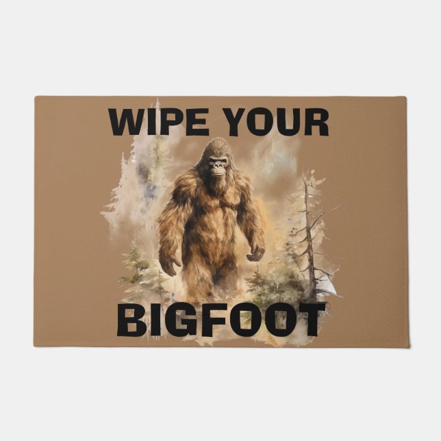 Bigfoot Sasquatch Personalised Doormat (Front)