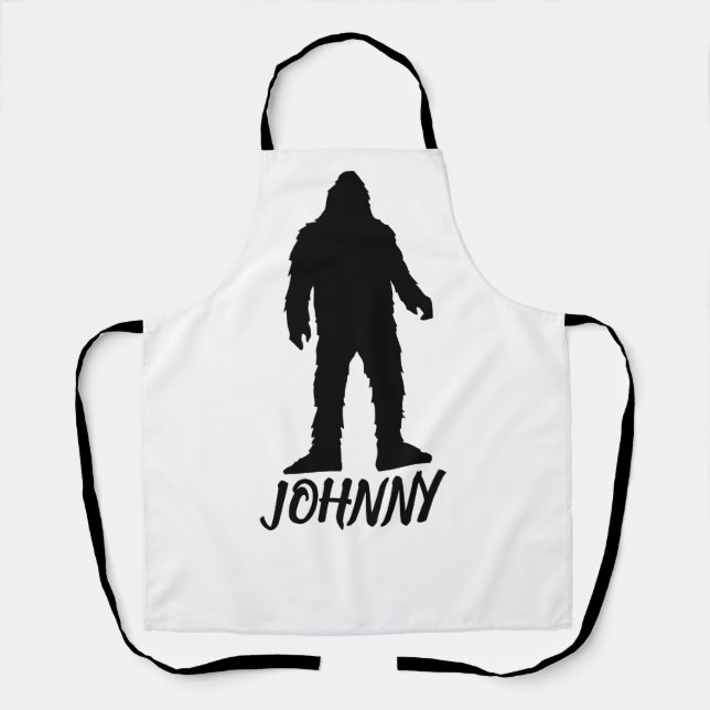 BIGFOOT SASQUATCH PERSONALIZED CUSTOM HIM APRON (Front)