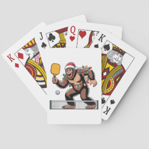 Bigfoot Sasquatch Pickleball Christmas 2026 Playing Cards
