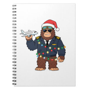 Bigfoot Sasquatch Pilot Christmas 2026 Holiday Notebook