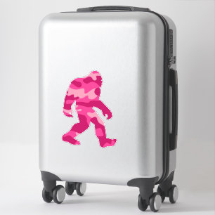 Bigfoot Sasquatch Pink Camo Sticker