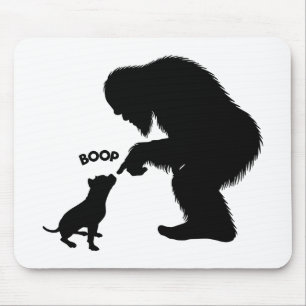 Bigfoot Sasquatch Pitbull Nose Boop Mouse Mat