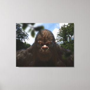 BIGFOOT SASQUATCH PORTRAIT  CANVAS PRINT