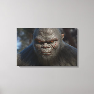 BIGFOOT SASQUATCH PORTRAIT CLOSE UP II CANVAS PRINT