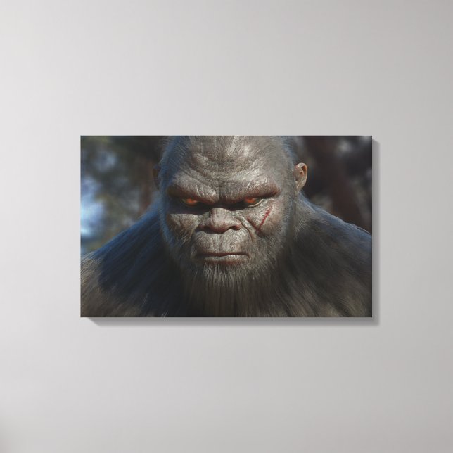 BIGFOOT SASQUATCH PORTRAIT CLOSE UP II CANVAS PRINT (Front)