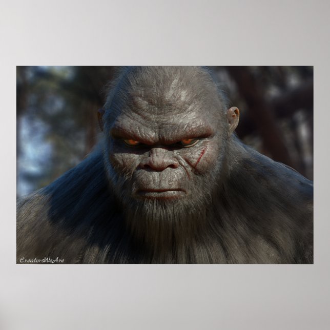 BIGFOOT SASQUATCH PORTRAIT CLOSE UP III POSTER (Front)