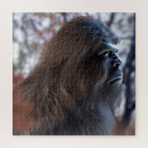 BIGFOOT SASQUATCH PORTRAIT IN PROFILE AT DUSK JIGSAW PUZZLE