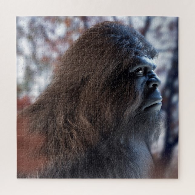 BIGFOOT SASQUATCH PORTRAIT IN PROFILE AT DUSK JIGSAW PUZZLE (Vertical)