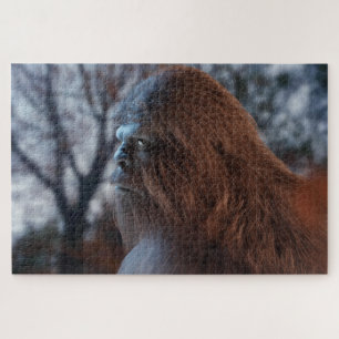 BIGFOOT SASQUATCH PORTRAIT IN PROFILE AT DUSK V JIGSAW PUZZLE
