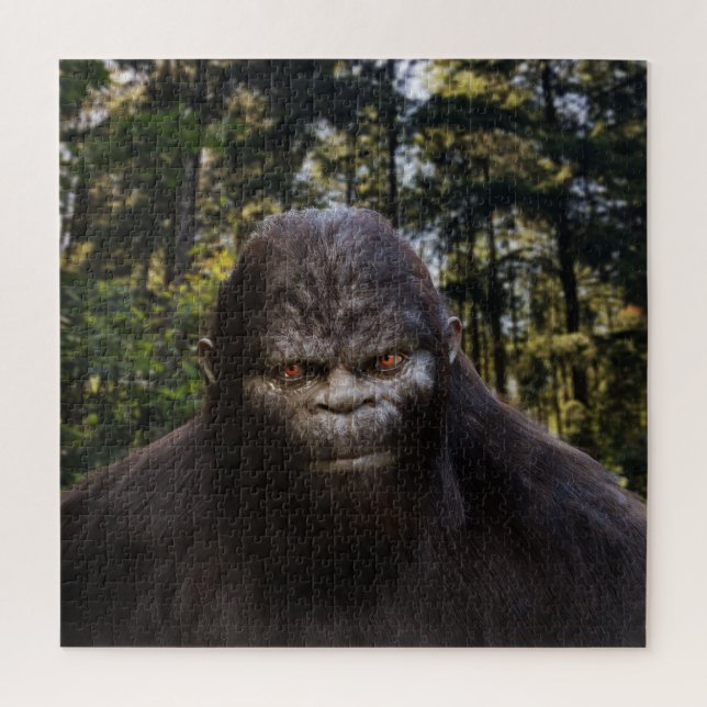 BIGFOOT SASQUATCH  PORTRAIT ORANGE EYES  JIGSAW PUZZLE (Vertical)