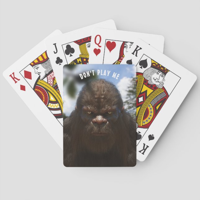 BIGFOOT SASQUATCH PORTRAIT  PLAYING CARDS (Back)