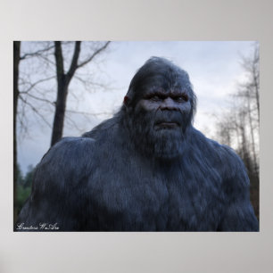BIGFOOT SASQUATCH PORTRAIT POSTER