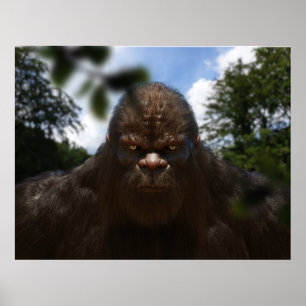 BIGFOOT SASQUATCH PORTRAIT  POSTER