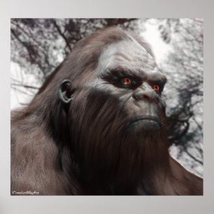 BIGFOOT SASQUATCH PORTRAIT POSTER