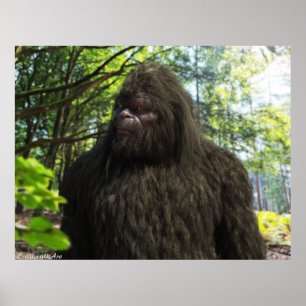 BIGFOOT SASQUATCH PORTRAIT POSTER