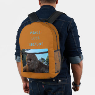 BIGFOOT SASQUATCH PORTRAIT PRINTED BACKPACK