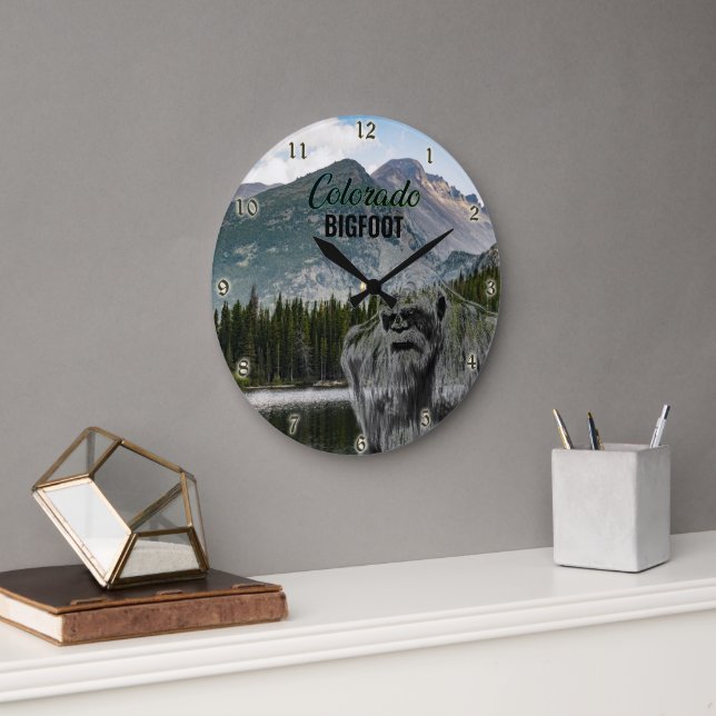 BIGFOOT SASQUATCH PORTRAIT Wall Clock (Office)