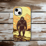 Bigfoot Sasquatch Retro Art Personalised Case-Mate iPhone 14 Case<br><div class="desc">Retro Bigfoot or Sasquatch standing on a rock in front of  pine trees and a mountains sunset. Done in vintage colours orange,  yellow and brown.</div>